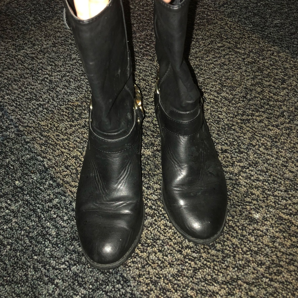 faux leather boots